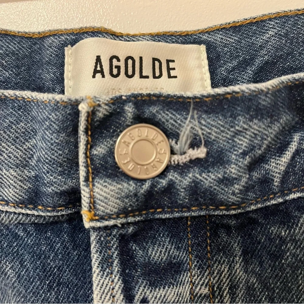 AGOLDE Parker Long Denim Shorts
